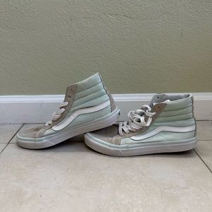 TEAL & GREY HIGH-TOP VANS
